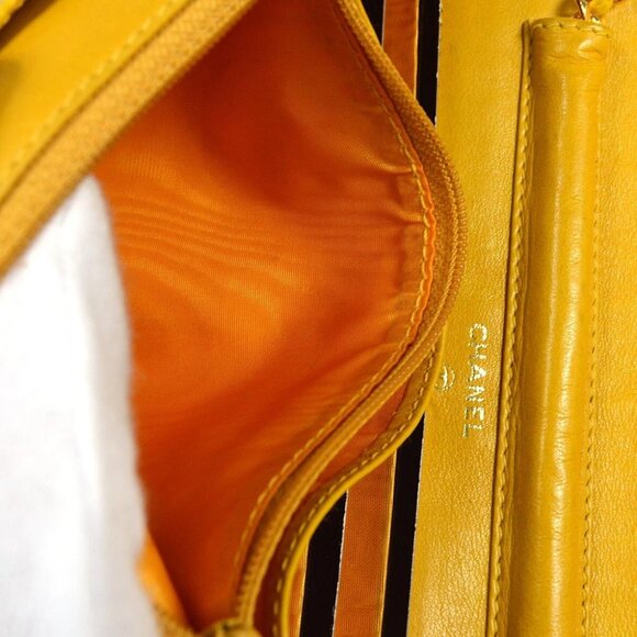 Chanel Yellow Calfskin Timeless WOC Wallet On Chain 48646 - Picture 5 of 11